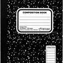 Top Flight Sewn Marble Composition Book, Black/White, College Rule, 9.75 x 7.5 Inches, 100 Sheets (41350)