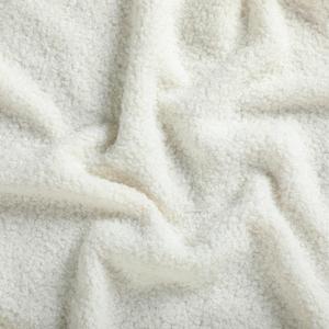 55 x 63 Boucle Fabric Upholstery Chenille Soft Plush White Color Boucle Fabric by The Yard for Home Decor, Seating, Headboard, Sofa, Pillows, Accessories