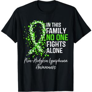 in This Family No One Fights Alone Non-Hodgkin Lymphoma T-Shirt (XXL,Black)