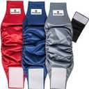 Pet Parents Washable Belly Bands for Male Dogs (3pack) + Extendrs of Durable Dog Diapers Male, Premium Male Dog Diapers & Dog Wraps (X-Small, Kingsmen)