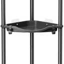Lifewit Floor Standing Shower Caddy Corner, 3 Tier Plastic Shower Stand Rack with Adjustable Feet and Hooks, Rustproof Bathroom Shelf Organizer, Black, 34 x 24 x 75 cm/13 x 9.5 x 29.5 inch