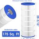 TidyMister Advanced Pool Filter Cartridge TM-8417 Compatible with CX1750RE, C1750, C1750E, C1900RE, PA175, C-8417, FC-1294, 817-0175P, L x OD: 28 3/16" x 8 15/16",175 Sq. Ft,1 Pack