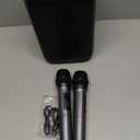 Karaoke Machine for Adults Kids, Portable Bluetooth Speaker with 2 Wireless Microphones, TWS Mode & LED Light, 10H Battery PA System Stage Monitors,Perfect for Home Party Outdoor Birthday Gifts(Black)