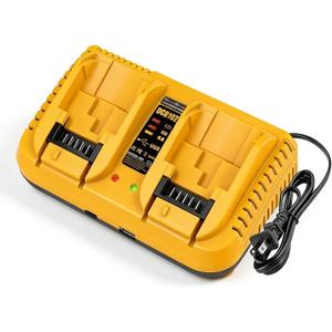 DCB102 20V Dual Port Fast Charger for Dewalt, Replacement Charger Compatible with Dewalt 12V-20V Batteries, with USB & Type-C Charging Ports