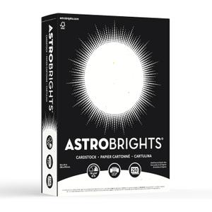 Astrobrights Card Stock, Stardust White, Letter (8.5" x 11"), 65 Lb, Pack Of 250