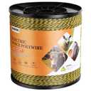 Electric Fence Wire, 3500ft 1067m, Polywire for Portable Livestock Fencing, 6 Stainless Steel Strands for Reliable Conductivity and Rust Resistance, UV Resistant
