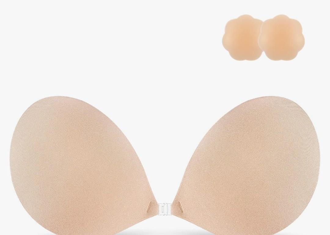 Niidor Adhesive Bra Strapless Sticky Invisible Push up Silicone Bra for Backless Dress with Reusable Nipple Covers B Creme Niidor Adhesive Bra Strapless Sticky Invisible Push up Silicone Bra for Backless Dress with Reusable Nipple Covers B Creme