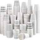 600 Pack Disposable 3 oz Paper Cups, Mouthwash Small Tasting Cups Bathroom Paper Coffee Cold Beverage Drinking Cup for Picnic, BBQ, Party, Travel and Event (Stylish)