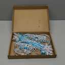 Chalyna 12 Pcs Princess Crowns Tiara Wand for Little Girl Silver Heart Jewel Plastic Tiara Winter Gift for Birthday(Blue,Snowflake Style)