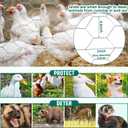 GlikCeil 36 in x 200 ft Chicken Wire Fencing Metal Floral Chicken Wire Mesh for Crafts Poultry Garden, 1 Inch Hexagonal Galvanized Hardware Cloth Netting for Poultry Coop Barrier Rabbit Cage(Silver)