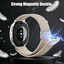 Magnetic Braided Band Compatible with Samsung Galaxy Watch 8/8 Classic | Stretchy Nylon Sport Loop Band Compatible with Samsung Galaxy Watch 8 40mm 44mm/8 Classic 46mm Elastic Strap Bands Women Men