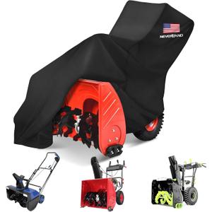 NEVERLAND Waterproof Snow Blower Cover - Snow Thrower Cover with American Flag Standard Size Fits Single and Two Stage Snow Blowers, Compatible with EGO, Toro, Honda, Ariens and Craftsman