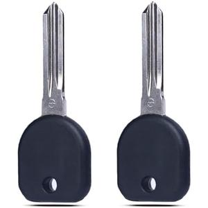 SUPALAND Blank Key Replacement Fits for Chevy Malibu Avalanche Cobalt Equinox GMC Acadia Savana Sierra Yukon Pontiac G5 G6 Cadillac Escalade CTS Car Uncut Ignition Transponder Key Circle B111 ID46