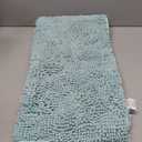 OLANLY Bathroom Rugs 47x24, Extra Soft Absorbent Chenille Bath Rugs, Rubber Backing Quick Dry, Machine Washable Bath Mats for Bathroom Floor, Tub and Shower, Home Decor Accessories, Airy Blue