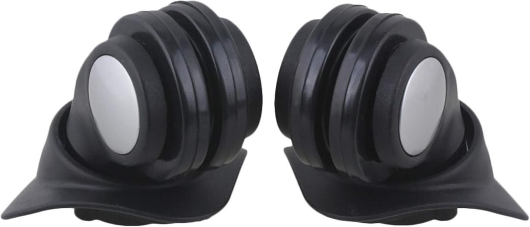 RDEXP Black 1.92inch Wheel Dia Left & Right Luggage Wheels with 6 Screws for Travel Case Replacement Set of 2