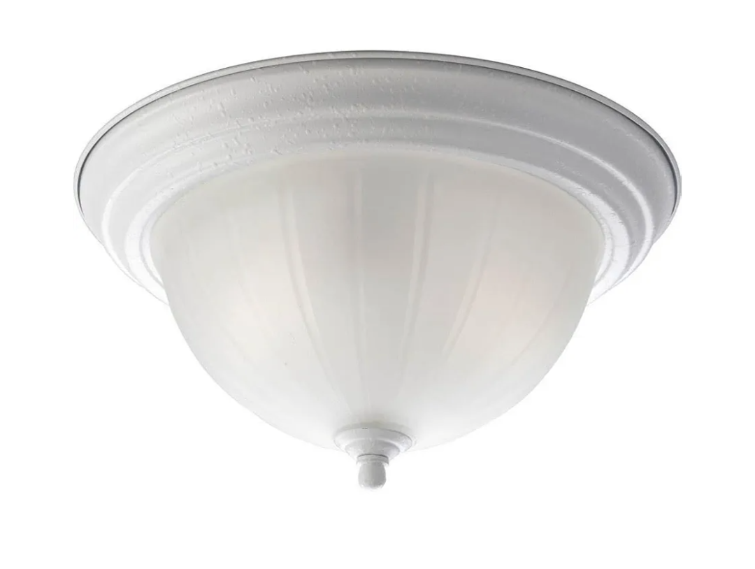 Two-Light Melon 13-1/4" Close-to-Ceiling