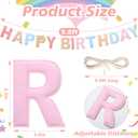 Mindsoft Felt Happy Birthday Garland Rainbow Banner Reusable Happy Birthday Sign Party Supply for Party Decor (Macaron Color,Normal)