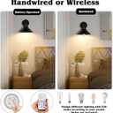 Battery Wall Sconces Set of Two, Battery Operated Sconces, Dimmable Cordless Wall Sconce, RGB Fabric Wall Lights No Hardwired Need, Suitable for Bedroom Living Room Corridor Kitchen