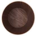 Round Stackable Wastebasket, Natural Wood Garbage Recycling Bin for Bathrooms, Kitchens, Home Offices (Dark Wood)