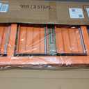 HillhutApex Aluminum Step Stool Foldable,3 Step Ladder (Orange)