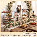 Roowest 6 Pack Wood Cake Stands, Dessert Table Display Set for 260 Cupcakes