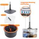 Chabatree Mop and Bucket Set，Spin Mop and Bucket Set with Separate Dirty and Clean Water，2 Replaceable Mop Pads，Deep-Cleaning Mops for Floors, Versatile Mops for Walls