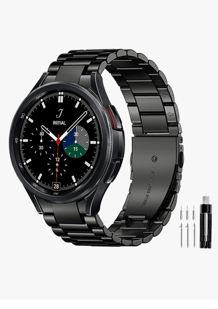 GOLDTOLUCK Stainless Steel Band Compatible with Samsung Galaxy Watch 8 7 6 5 4 FE Pro Classic 40mm 44mm 43mm 47mm 45mm 42mm 46mm 20mm Men Women Milanese Metal Elegant Casual black