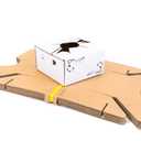 Cardboard Flower Delivery Boxes - Vase Boxes for Florists (8"x 8"x 4") - Bundle of 50