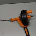 Drain Auger, Clog Remover with Drill Adapter, 25 Feet Flexible Plumbing Snake Use Manually or Powered for Kitchen,Bathrom and Shower Sink, Comes with Gloves (orange)