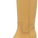 Women's Knee High Boots Square Toe Chunky Block Heel Long Boots for Women Comfortable Slip on Low Heel Womens Riding Boot. (8.5)