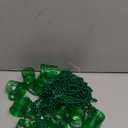 4E's Novelty St Patricks Day Shot Glasses Bead Necklaces, Pack of 12 – Green Irish Gifts Party Favors Supplies, St Patricks Day Accessories for Adults (Transparent Green With Shamrock)