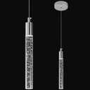 Modern Kitchen Island Pendant Light Dimmable LED Chrome Finish Mini Crystal Pendant Lighting Bedroom Bedside Table Small Pendant Lights1-Pack