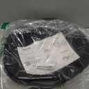 Sea Team Round Cotton Rope Storage Basket with Lid, Decorative Woven Storage Bin, Pot, Caddy, Organizer, Container for Snacks, Towels, Plants, 10 x 4.5 Inches (Small, Shallow, Black)