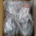 HOLKIE Caster Wheels 3 inch with No Brake Stem Casters, 1/2" -13 x 1-1/2" (Stem Diameter 1/2", Stem Length 1-1/2") Threaded Swivel Casters Set of 4 Heavy Duty Castors Grey