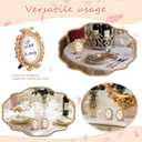 24 Pcs Vintage Picture Baroque Style Oval Mini Resin Frames Antique Photo Frame for Display Table Numbers Display, Cards, and Christmas Home Decor (Gold)