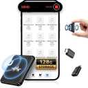 128G (9800 Hour) Voice Activated Recorder, DoubleSided Magnetic Voice Recorder with Playback, Audio Recorder with AIIntelligent Noise Reduction, 70H Continuous for Lectures, Meetings