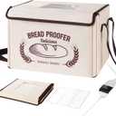 Folding Bread Proofing Box 16 x 12 IN, 3 Sides Heating Dough Proofer with Temp Control (50-113) & 48H Timer, Proofing Box for Sourdough, Pizza,Yogurt, Bread Warmer, Baking Supplies with Metal Rack