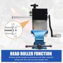 Upgraded Tube Pipe Tubing Beader Tool Bead Roller For 5/8" to 4" Intake and Intercooler Piping For Aluminum Metal (Black)