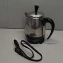 Farberware Electric Coffee Percolator, FCP240, Stainless Steel Basket, Automatic Keep Warm, No-Drip Spout, 4 Cup, Black/Silver