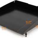 Stanbroil 17 Inch Flat Top Griddle Replacement Top for Blackstone 17" Tabletop Griddle Station, Ceramic Coated Steel Griddle Top Replacement with Rear Grease System, Black