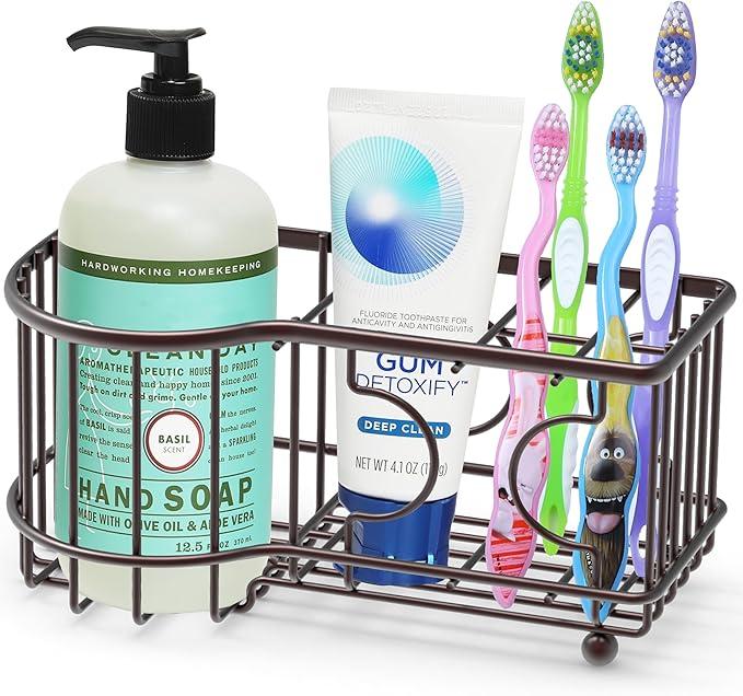 Hair Tool Organizer, Dryer Holder, 3 in 1 Blow Bathroom Organizer Wall Mounted/Cabinet Door for Flat Iron, Curling Straightener, Care & Styling Tools Storage Basket (Black)