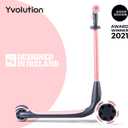 Yvolution Y Glider Nua 3-Wheel Kids Scooter – Adjustable Height, Arc-Folding Handlebar, LED Light-Up Front Wheels, Extra-Wide Deck, Ages 3-10, Pi