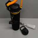 Insulated Water Bottle 24oz, Triple Wall Vacuum Stainless Steel (Cold for 48 Hrs, Hot for 24Hrs), Leak Proof & Non-BPA, 24oz Hydro Water Flask with Paracord Handle & Straw Spout Lids (Ombre Orange)