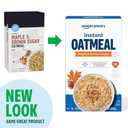 Amazon Grocery, Maple & Brown Sugar Instant Oatmeal, 15.1 Oz, 10 Ct, BB Date: 04/20/27