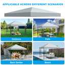 10x10 Gazebo Canopy Replacement Top, 300D High-Density Waterproof Single Layer Gazebo Cover with Heavy Duty Sun Shade Canopy, Folded UV Blocking Canopy Roof for Outdoor Patio Garden Tent Top (Gray)