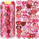 200pcs Valentine's Day Conversation Hearts Vase Filler Wooden Heart Ornament for Table Decorations Vase Filler Valentines Wedding Home Table Party Decor