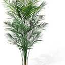 Artificial Palm Tree Outdoor 6ft, Large Fake Tropical Areca Palm Tree with 18 Trunks, Tall Faux Floor Plants for Indoor Outdoor-Living Rooms, Offices, Bedroom Home Decor