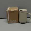 Simple Modern Voyager Signature Mug | Travel Coffee Tumbler with 360 Lid and Handle | Ceramic-Lined Insulated Stainless Steel Iced Cold Brew Cup | 12oz, Almond Birch