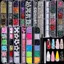 FANDAMEI Nail Charms, Nail Rhinestones Kit with 8 Boxes of Nail Gems, 3D Charms for Nails, Colorful Clear Flatback Rhinestones, Charms Y2K for Nails, Multi Shape Pearls Jewels for Crafts
