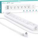 Kasa Smart Plug Power Strip HS300, Surge Protector with 6 Individually Controlled Smart Outlets and 3 USB Ports, Works with Alexa & Google Home, No Hub Required , White
